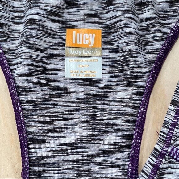 Lucy Heathered Racerback‎ Tie waist Tank Top small - Picture 4 of 8